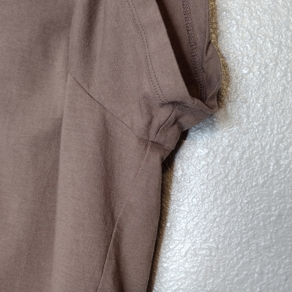 Everlane Men's Brown Organic Cotton Casual V-Neck Short Sleeve Shirt Size XXL - Picture 8 of 12